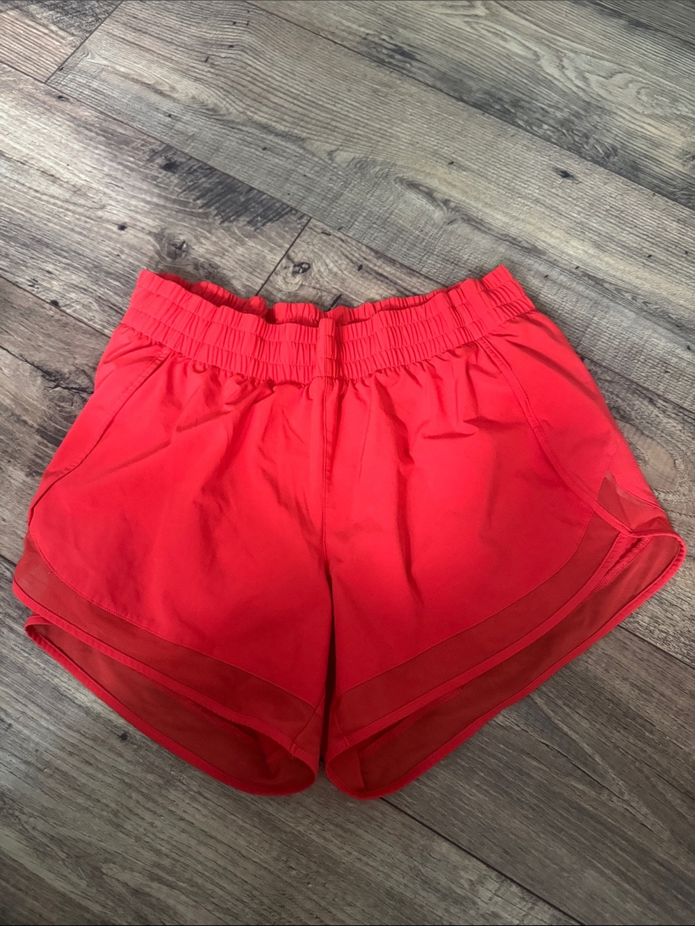 Athleta mesh racer run shorts M